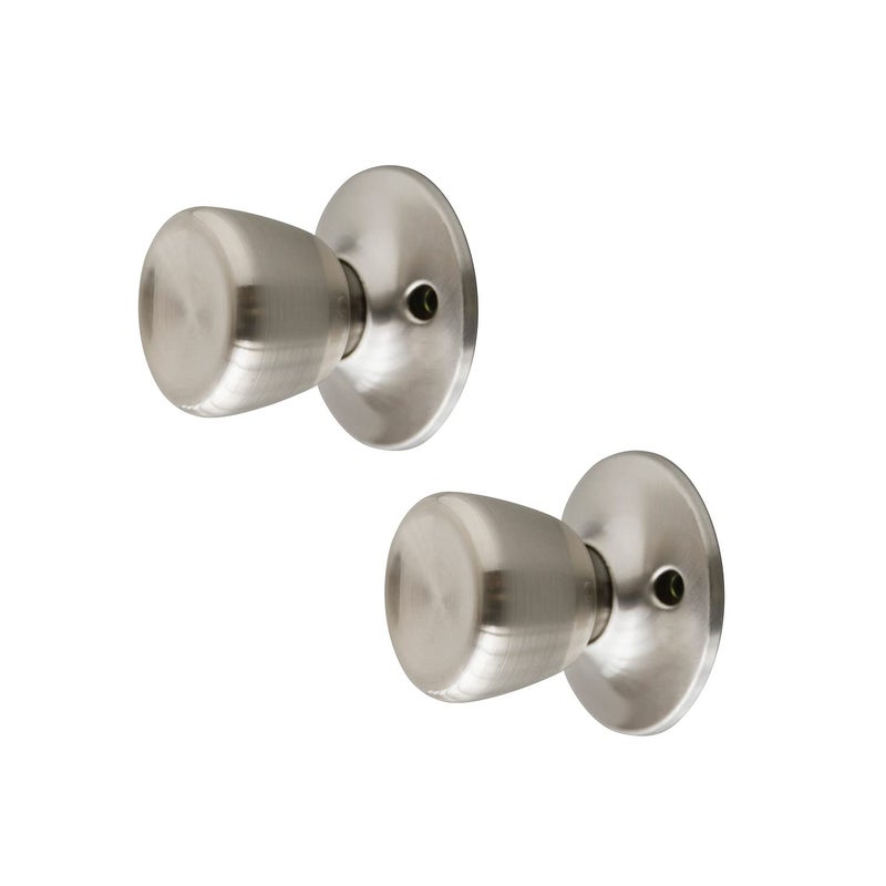 Design House 190579 Terrace Dummy Door Knob Satin Nickel 2-Pack - Image 1